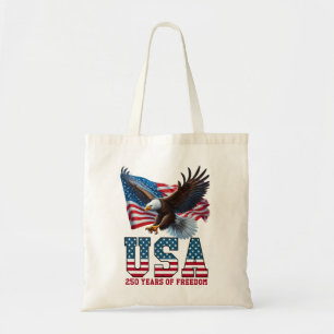 Tote Bag Célébration de la liberté de l'aigle du drapeau am