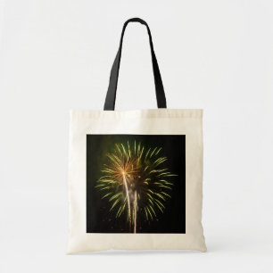 Tote Bag Célébration de vacances de feux d'artifice verts e