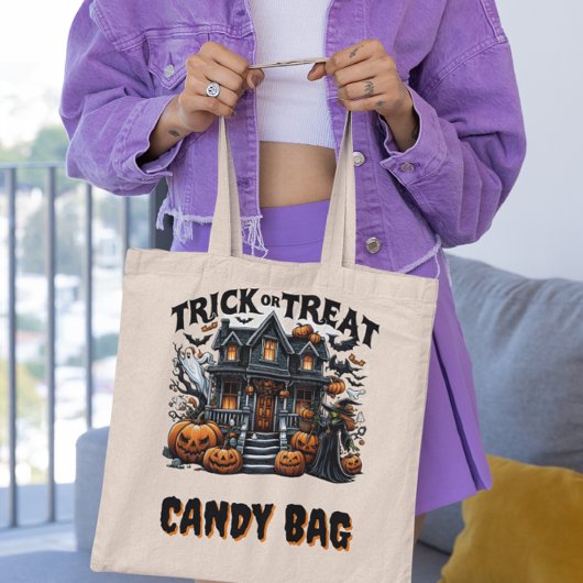 Tote Bag Célébration d'Halloween dans une maison éffrayante