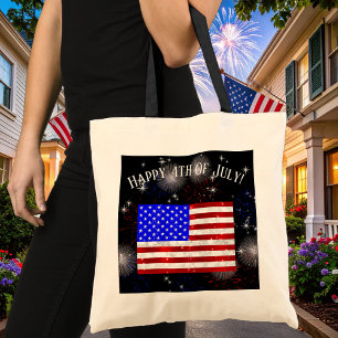 Tote Bag Célébration du 4 juillet - Drapeau des États-Unis
