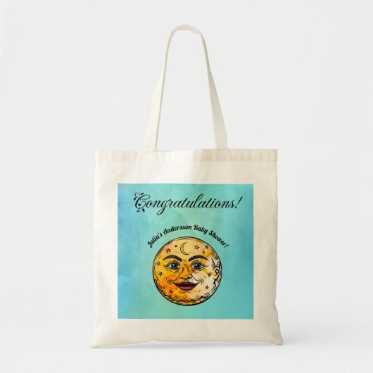 Tote Bag Célébration du Baby shower de la Lune (Devant)