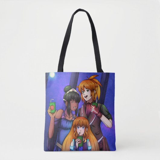Tote Bag Célébration du nouvel an spatial (Devant)
