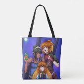 Tote Bag Célébration du nouvel an spatial (Dos)