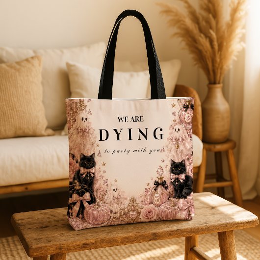 Tote Bag Célébration élégante d'Halloween rose