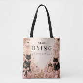 Tote Bag Célébration élégante d'Halloween rose (Devant)