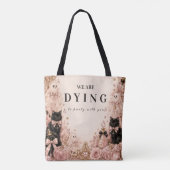 Tote Bag Célébration élégante d'Halloween rose (Dos)
