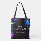 Tote Bag Célébration luxueuse d'Halloween néon (Dos)