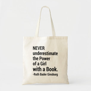 Tote Bag Célèbre cadeau RBG, Devis Ruth Bader Ginsburg