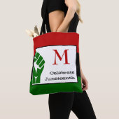 Tote Bag CÉLÉBRER JUNETEENTH MONOGRAM personnalisable (De près)