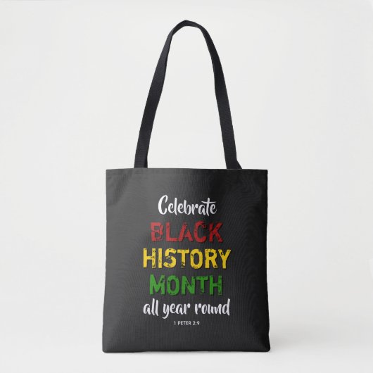 Tote Bag CÉLÉBRER L'HISTOIRE NOIRE MOIS BHM Christian BL (Devant)