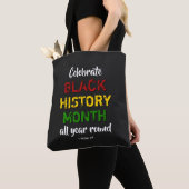 Tote Bag CÉLÉBRER L'HISTOIRE NOIRE MOIS BHM Christian BL (De près)