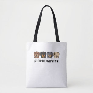 Tote Bag Célébrez la diversité Dachshund Chien. Conception