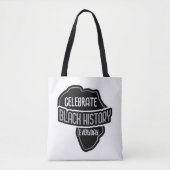 Tote Bag Célébrez l'histoire NOIRE au quotidien en blanc (Devant)