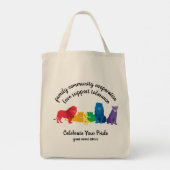Tote Bag Célébrez votre fierté Rainbow Lion Pride (Dos)