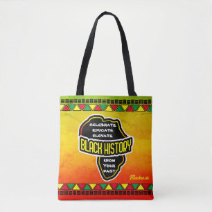 Tote Bag Célébrons l'histoire des Noirs avec la carte de l'
