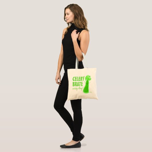 Tote Bag Celerybrate tous les jours - Célery Pun (Devant (modèle))