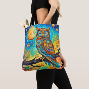 Tote Bag Céleste de la Chouette : Merveilleuse et magique