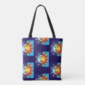 Tote Bag Céleste Sun Moon Nineties Style Motif (Dos)