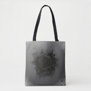 Tote Bag Celestial Black Rose