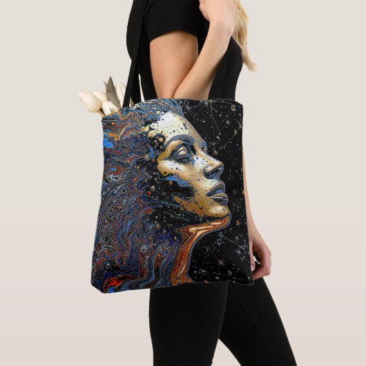 Tote Bag "Celestial Cognition" – A Surreal Portrait (De près)
