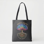 Tote Bag Celestial Harmony Tree - Cosmic Meditation Mandala (Devant)