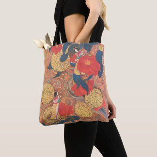 Tote Bag Celestial Journey in Gold and Camellia