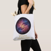 Tote Bag Celestial Mama Hands Galaxy Universe (De près)