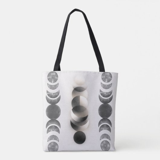 Tote Bag Celestial Moon Phases Triptych Poster | Abstract  (Dos)