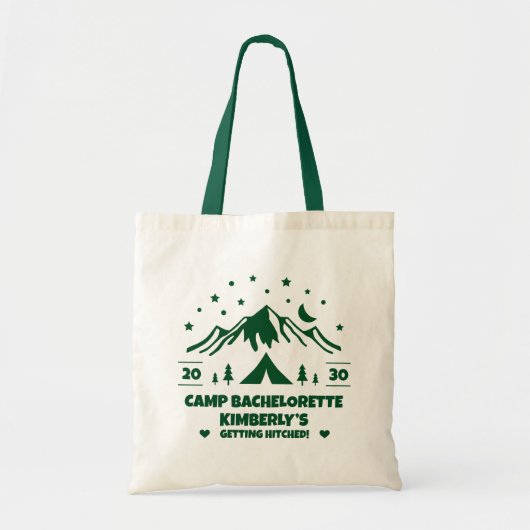 Tote Bag Célibataire au camp vert  (Devant)