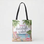 Tote Bag Célibataire d'été océan Aquarelle Plage (Devant)