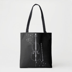 Tote Bag Cello Music Notes Instrument Musicien Cellist