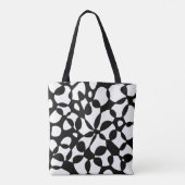 Tote Bag Cells Abstraction Black White (Dos)