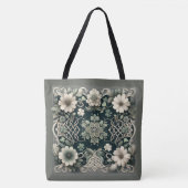 Tote Bag Celtic Clover Floral Charm (Devant)