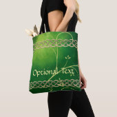 Tote Bag Céltic Green Knots & Feuilles (De près)