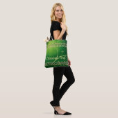 Tote Bag Céltic Green Knots & Feuilles (Sur le modèle)