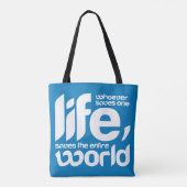 Tote Bag Celui qui sauve une vie (Dos)