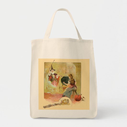 Tote Bag Cendrillon et sa marraine fée (Devant)