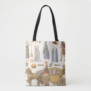 Tote Bag Cendrillon, jouets en papier à découper victoriens