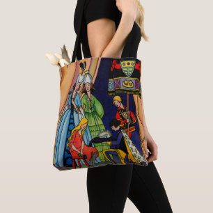 Tote Bag Cendrillon, le prince et la glissière en verre