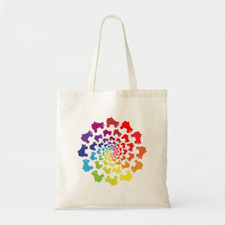 Tote Bag cercle d'arc-en-ciel de rollerskate