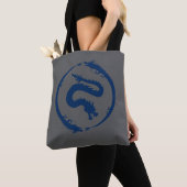 Tote Bag Cercle de dragon en bleu foncé (De près)