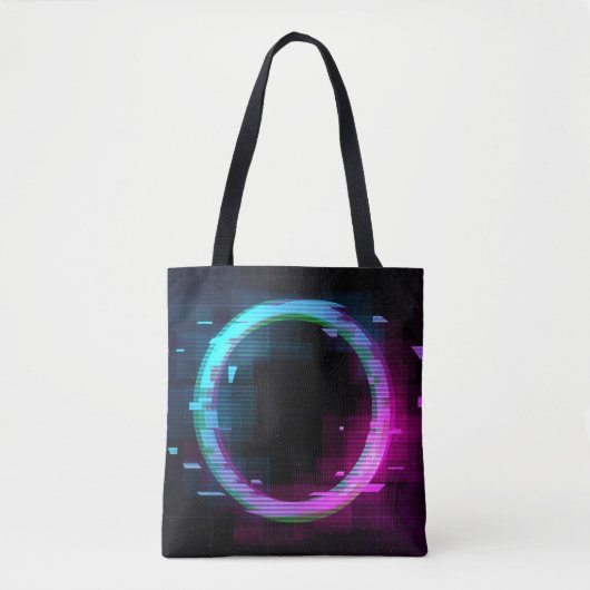 Tote Bag Cercle de jachère à ondes vapeur Synthwave avec b (Devant)