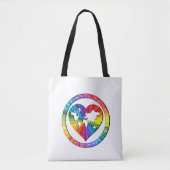 Tote Bag Cercle de l'âme arc-en-ciel (Devant)