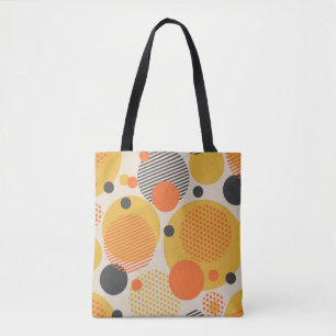 Tote Bag Cercle géométrique sans couture motif dans rétro 6