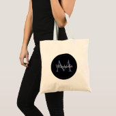 Tote Bag Cercle minimal moderne nom initial monogramme mode (Devant (produit))