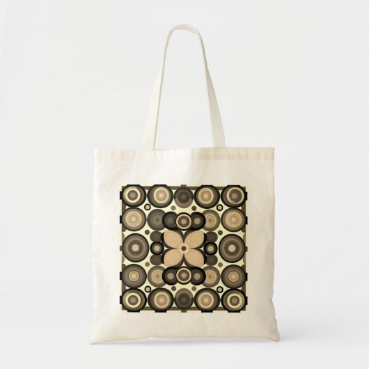 Tote Bag Cercle rétro Fourre-tout (Devant)