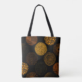 Tote Bag Cercles Abstraits géométriques or (Dos)