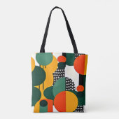 Tote Bag Cercles Abstraits rétro lumineux Fourre-tout (Dos)