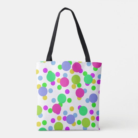 Tote Bag Cercles abstraits sans couture rond points confett (Dos)