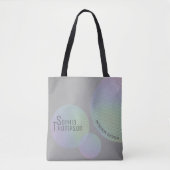 Tote Bag Cercles Arc-en-ciel Holographique Faux modernes (Devant)